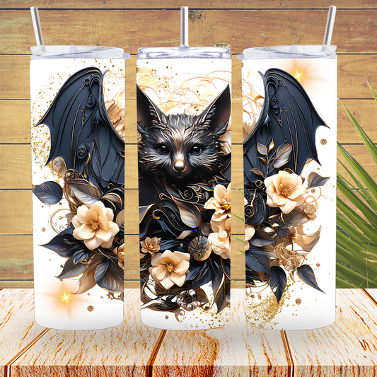 Ready to Use - Tumbler Wraps - Vinyl or Sublimation - 3D Bat - TW100758