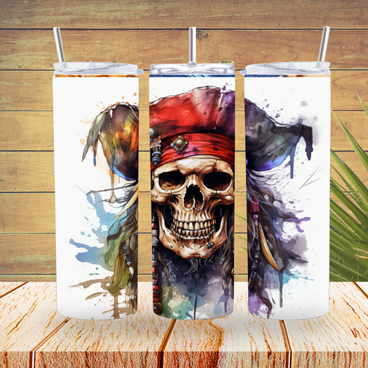 Ready to Use - Sublimation or Vinyl - Tumbler Wraps  -  Pirate- TW100164