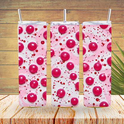 Ready to Use - Sublimation or Vinyl - Tumbler Wraps  - Ice Cream Redcurrant - TW100170