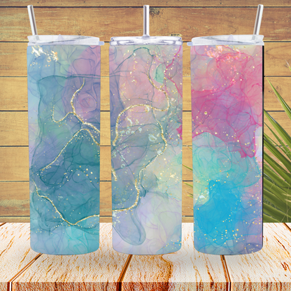 Ready to Use - Tumbler Wraps - Vinyl or Sublimation - Marble - TW100974