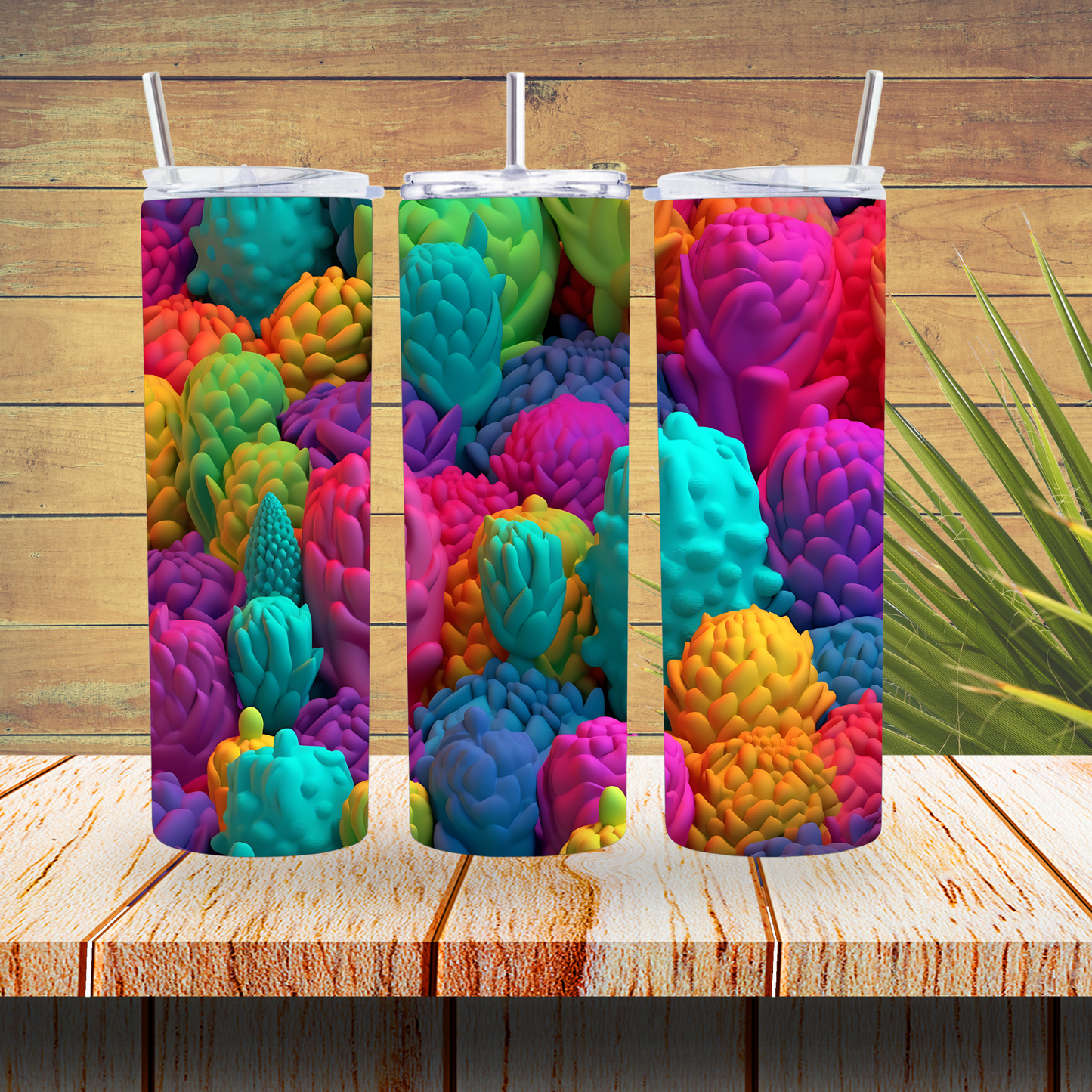 Tumbler Wraps  - 3D Flowers - TW100120 - Cutey K Blanks