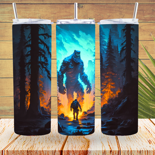 Ready to Use - Tumbler Wraps - Vinyl or Sublimation - Mystical Bigfoot - TW100783