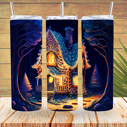 Ready to Use - Tumbler Wraps - Vinyl or Sublimation - Mystical House - TW100781