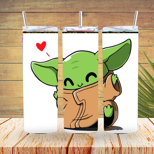 Ready to Use - Sublimation or Vinyl - Tumbler Wraps  - Baby Yoda - TW100183