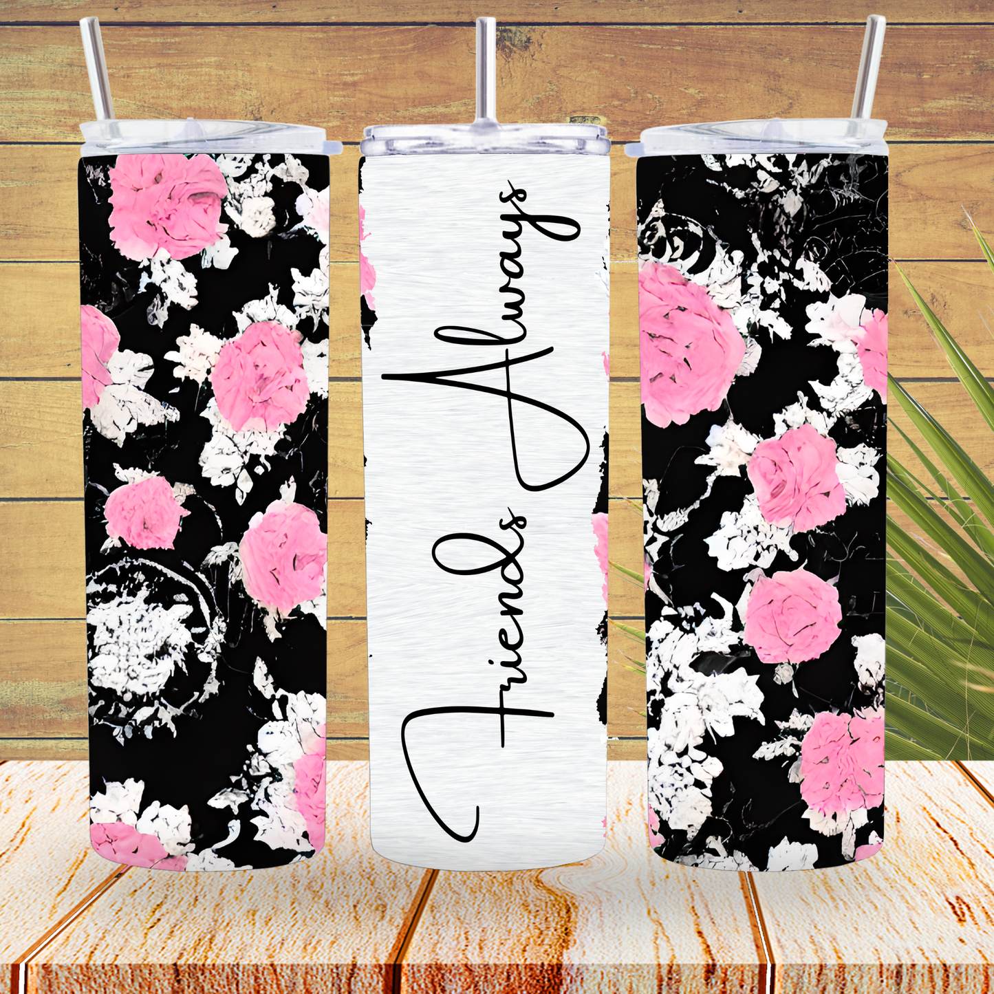 Ready to Use - Tumbler Wraps - Vinyl or Sublimation - Friends Always - TW100862