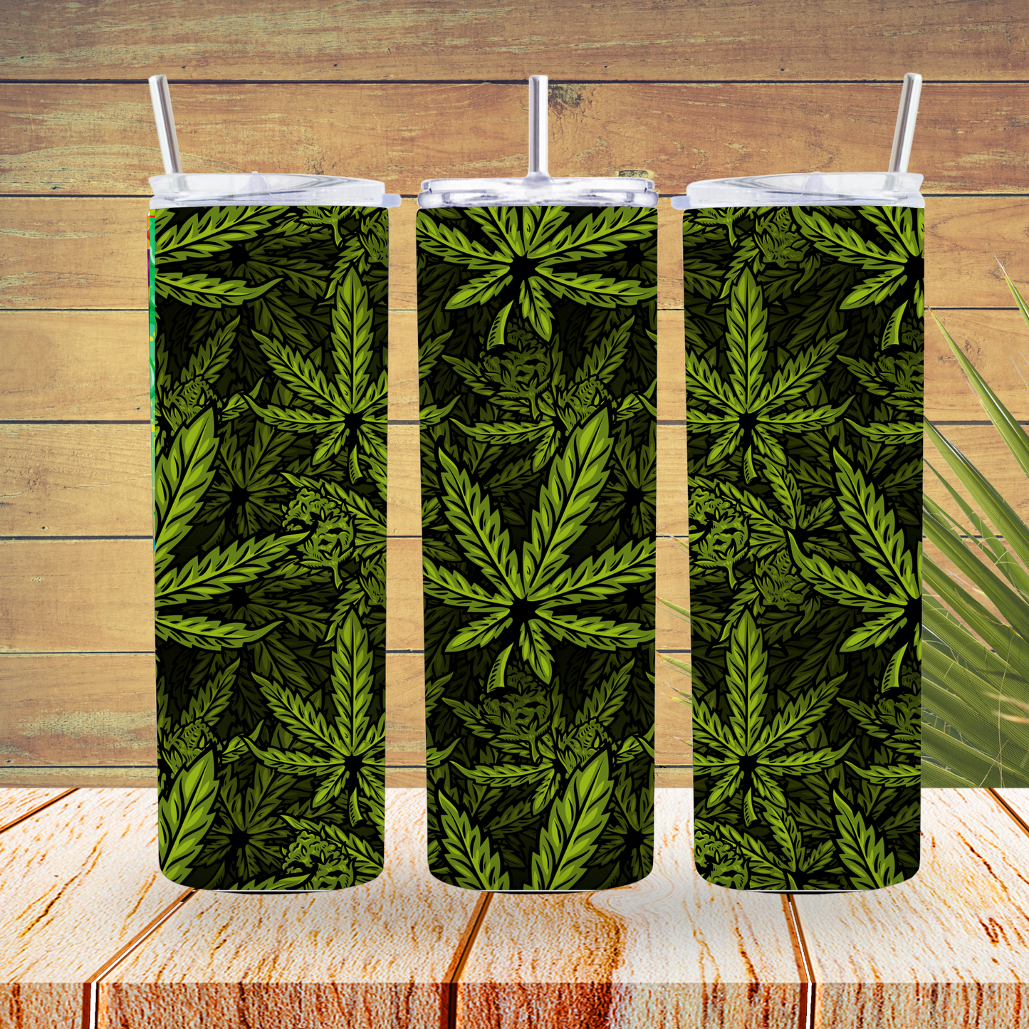 Ready to Use - Sublimation or Vinyl Tumbler Wraps  - Cannabis - TW100185