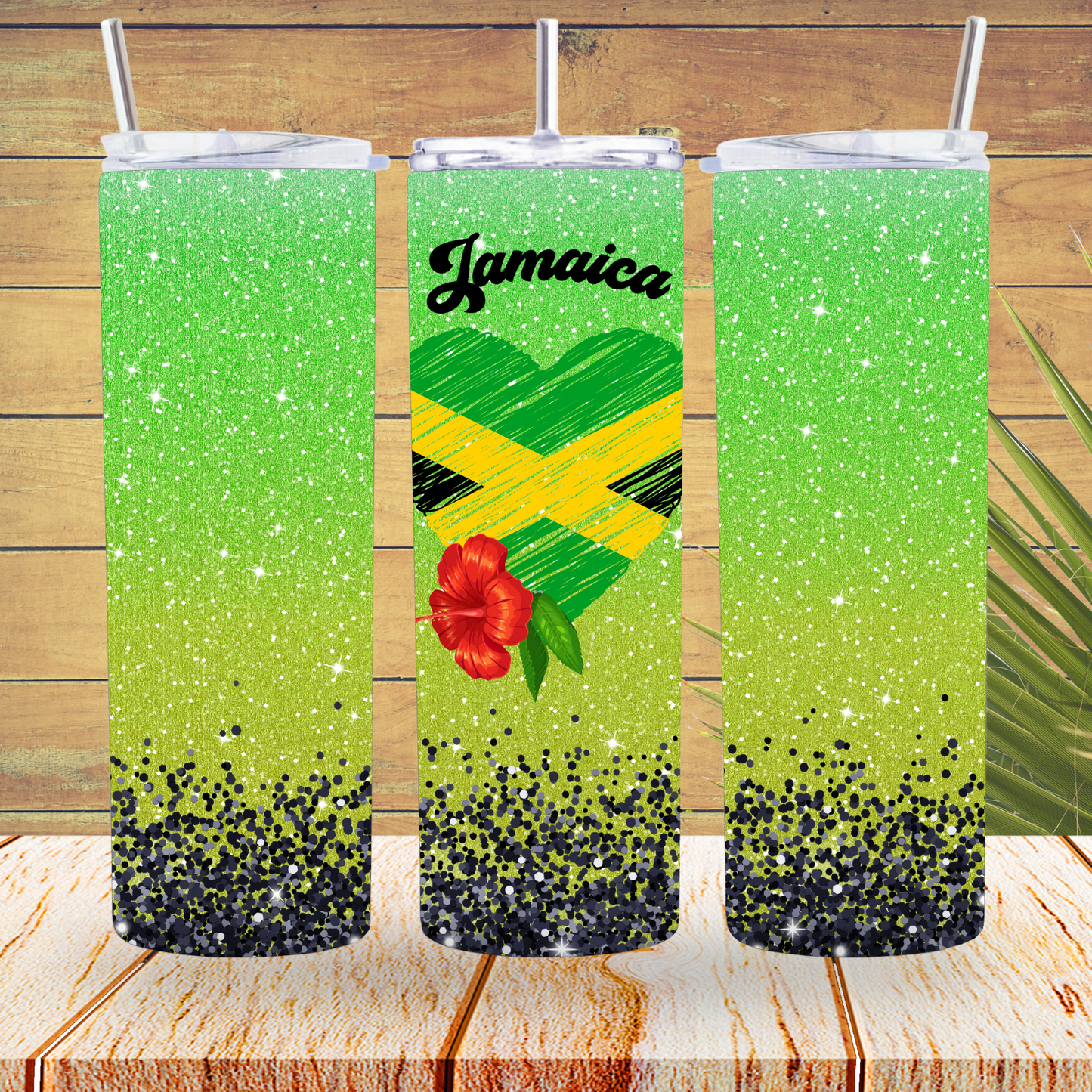 Ready to Use - Tumbler Wraps - Vinyl or Sublimation - Jamaica - TW100792