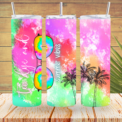 Ready to Use - Tumbler Wraps - Vinyl or Sublimation - Summer Glasses - TW100790