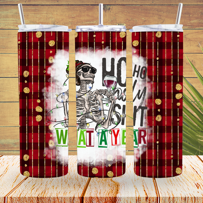 Ready to Use - Tumbler Wraps - Vinyl or Sublimation - Ho Ho Holy - TW100874