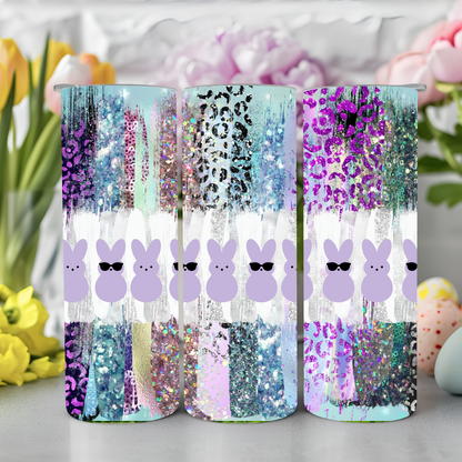 Ready to Use - Tumbler Wraps - Vinyl or Sublimation - Purple Peeps- TW100945