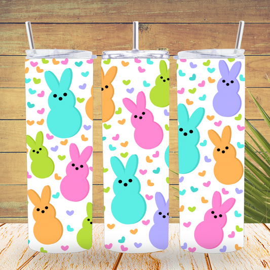 Ready to Use - Tumbler Wraps - Vinyl or Sublimation - Bunny Peep - TW100702