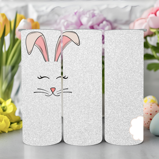 Ready to Use - Tumbler Wraps - Vinyl or Sublimation - Grey Bunny- TW100937