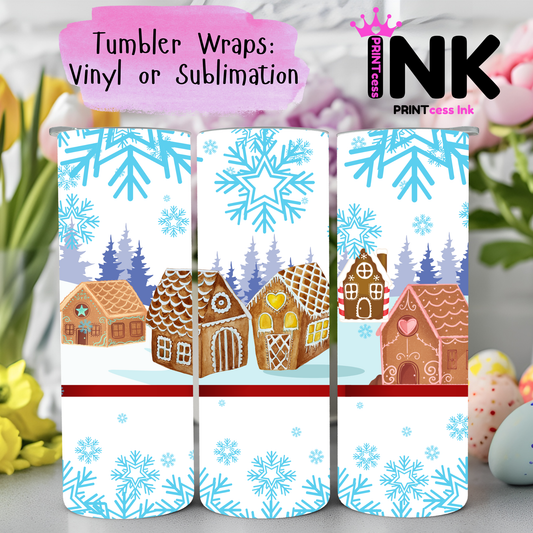 Ready to Use - Tumbler Wraps - Vinyl or Sublimation - Christmas- TW100986