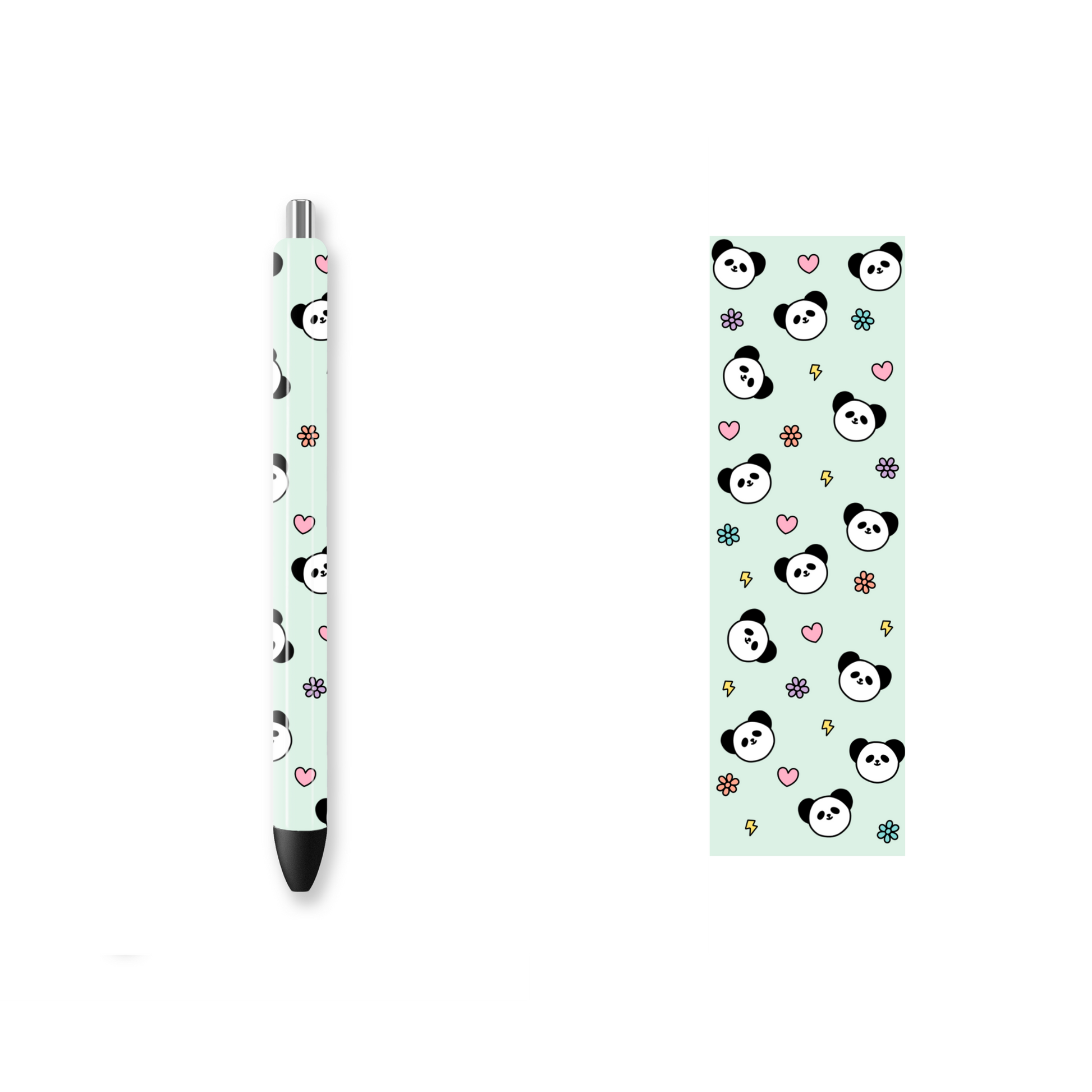 Pen Wrap Vinyl Prints - Panda - P100011 - Cutey K Blanks