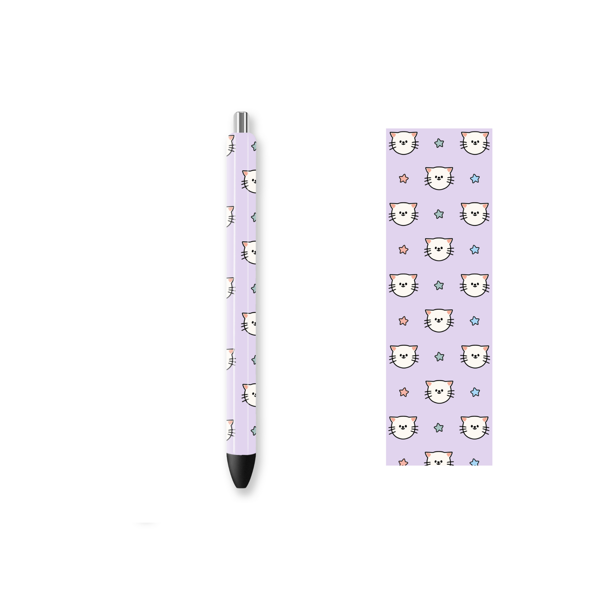 Pen Wrap Vinyl Prints - Cat - P100013 - Cutey K Blanks