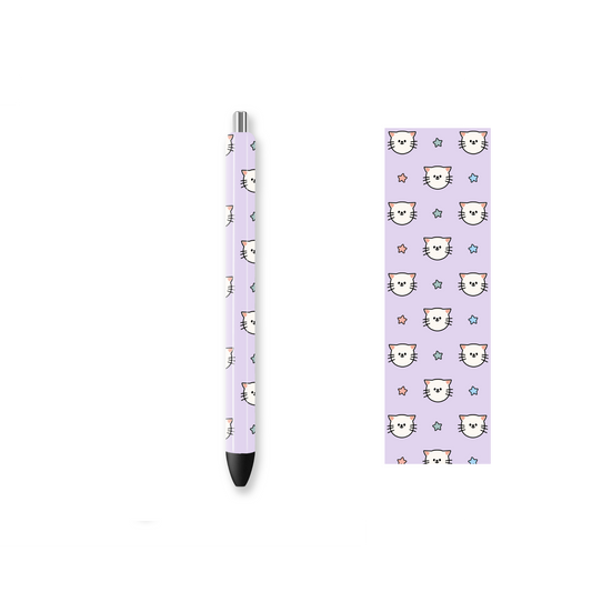 Pen Wrap Vinyl Prints - Cat - P100013 - Cutey K Blanks