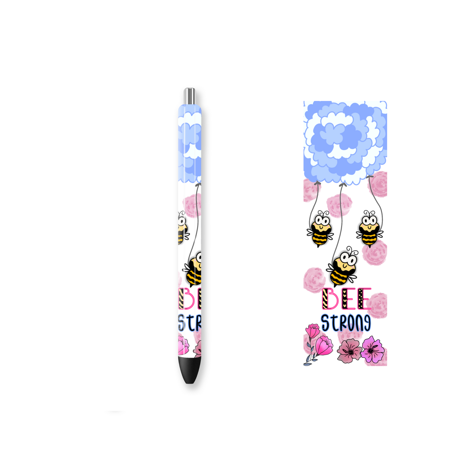 Pen Wrap Vinyl Prints - Bee Strong - P100018 - Cutey K Blanks