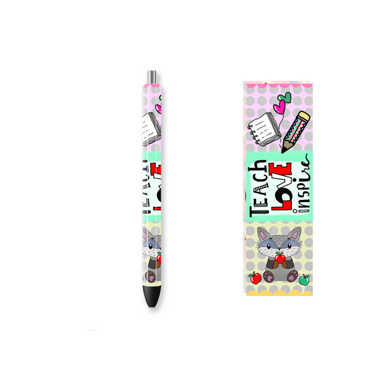 Pen Wrap Vinyl Prints - Teacher - P100035 - Cutey K Blanks