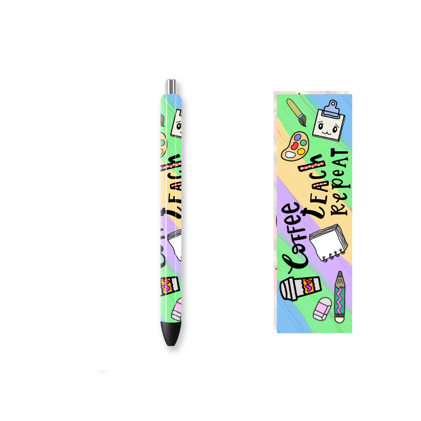 Pen Wrap Vinyl Prints - Teacher - P100037 - Cutey K Blanks