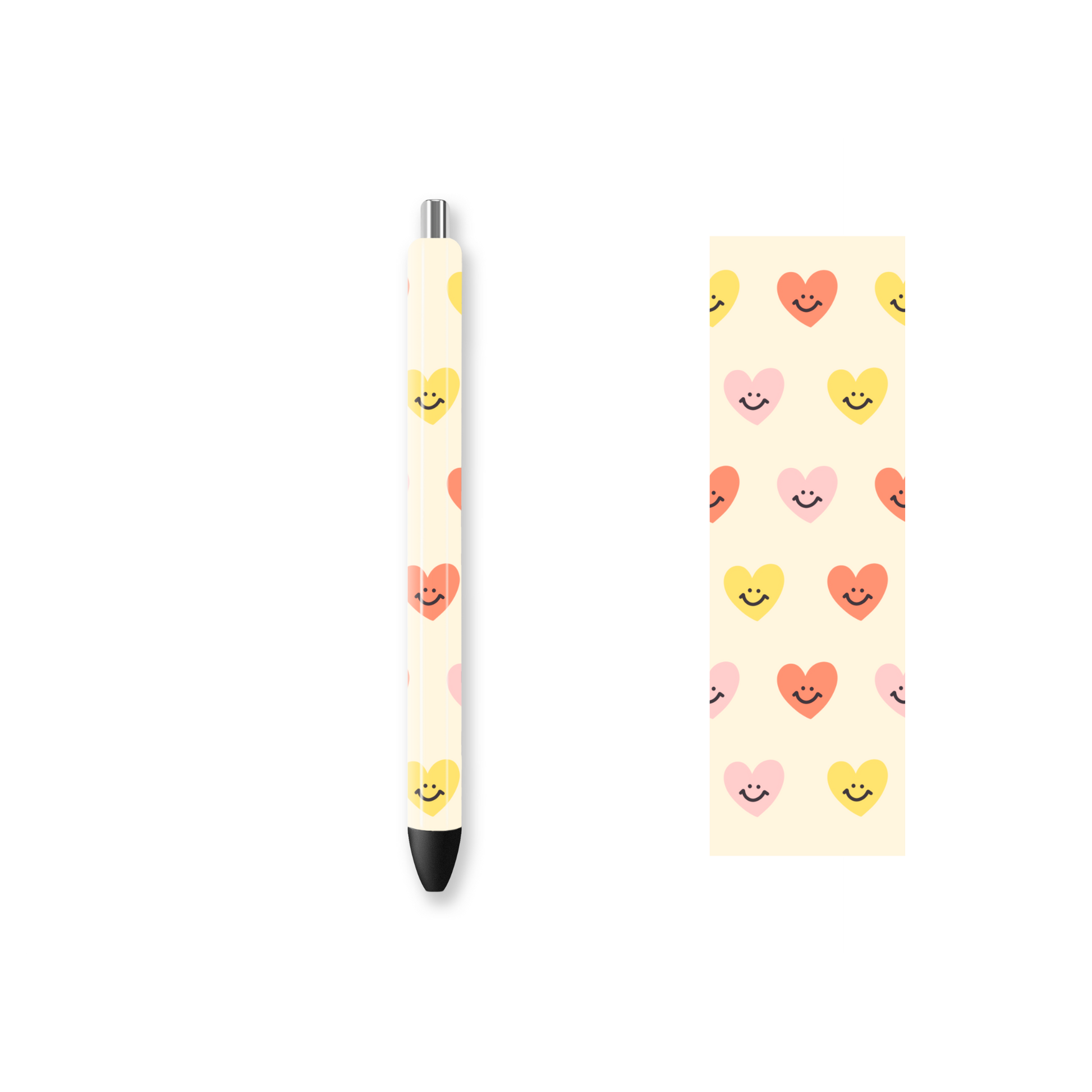 Pen Wrap Vinyl Prints - Smiley Face - P100005 - Cutey K Blanks