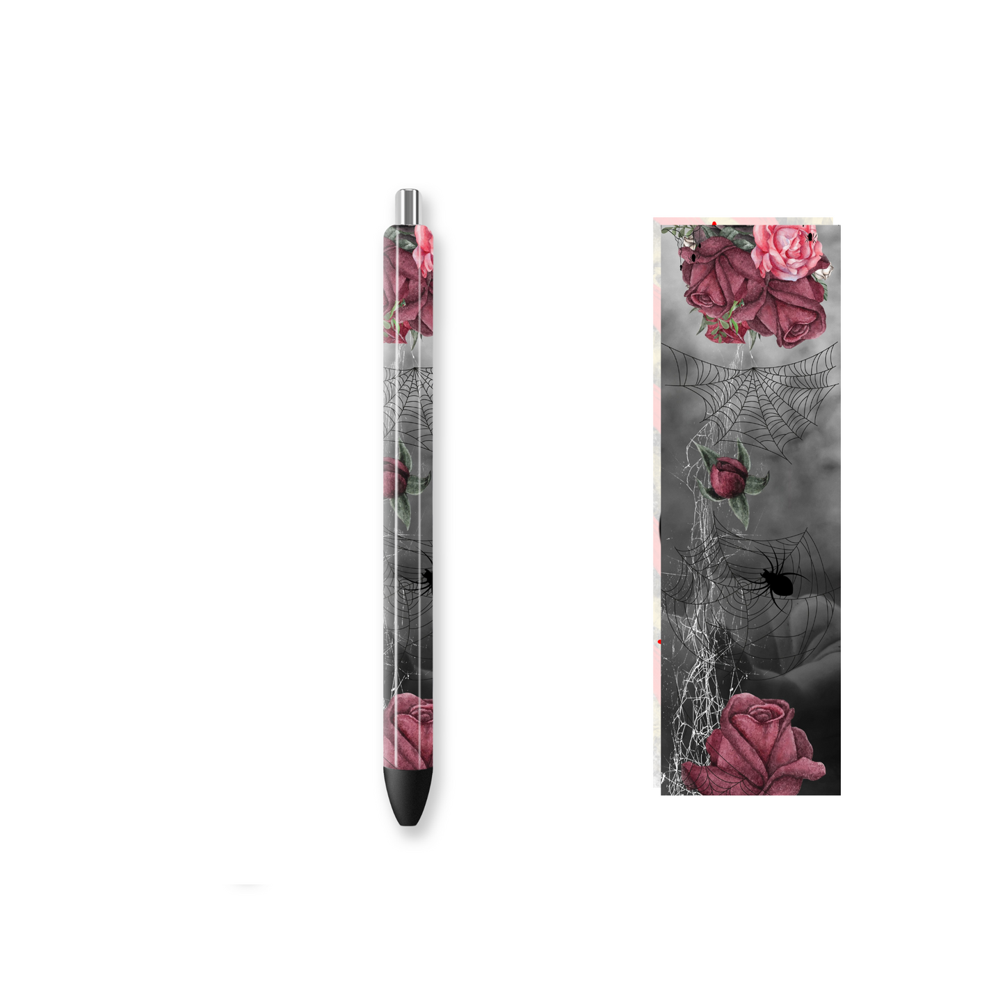 Pen Wrap Vinyl Prints - Dark Rose - P100045 - Cutey K Blanks