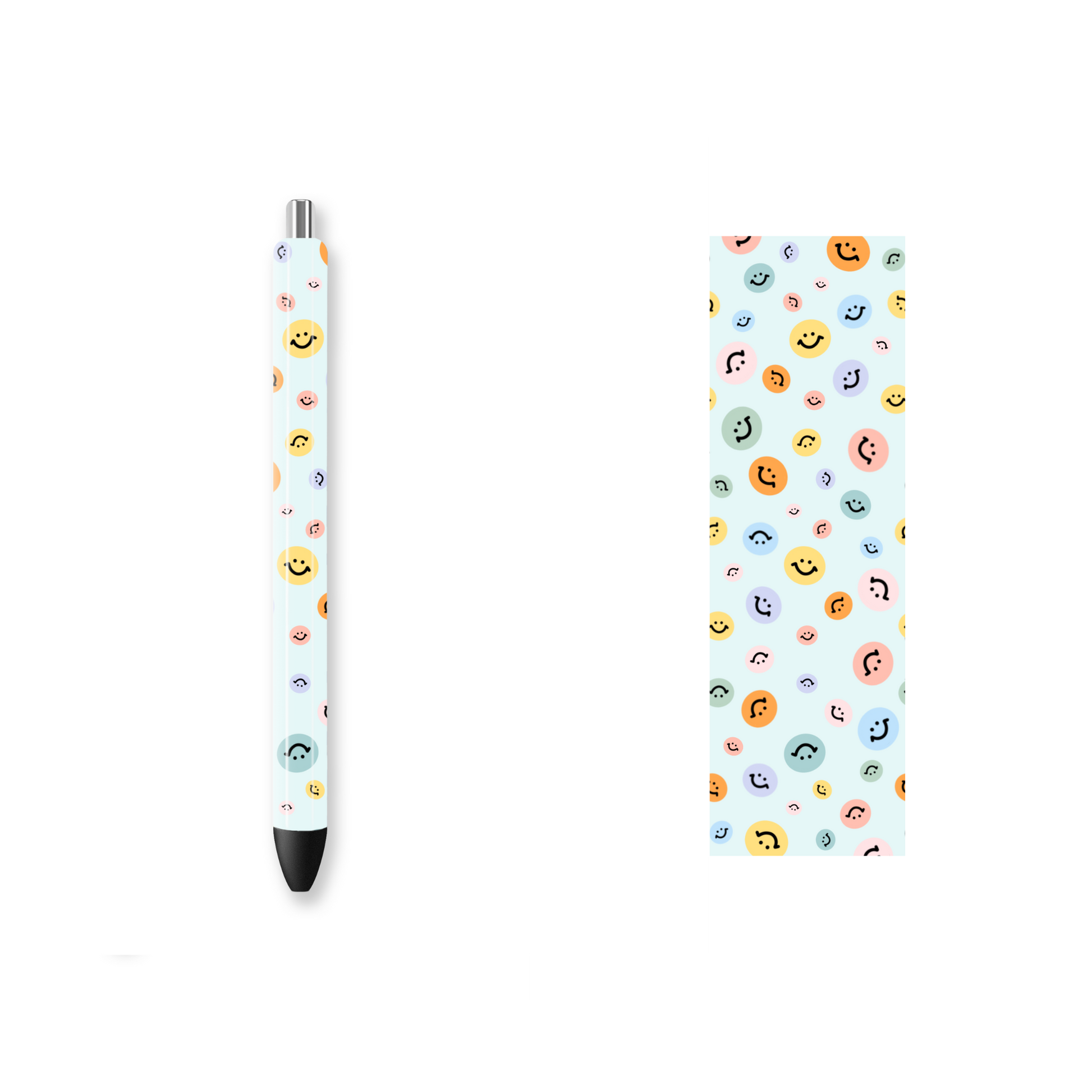 Pen Wrap Vinyl Prints - Smiley Face - P100006 - Cutey K Blanks