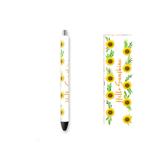 Pen Wrap Vinyl Prints - Hello Sunshine - P100050 - Cutey K Blanks