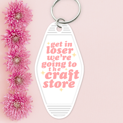 UV DTF Motel Keychain - Craft Store- UVDTFKEY019