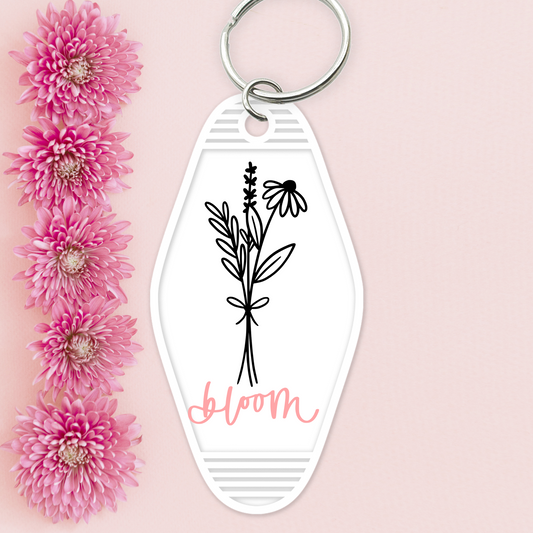 UV DTF Motel Keychain - Bloom - UVDTFKEY005