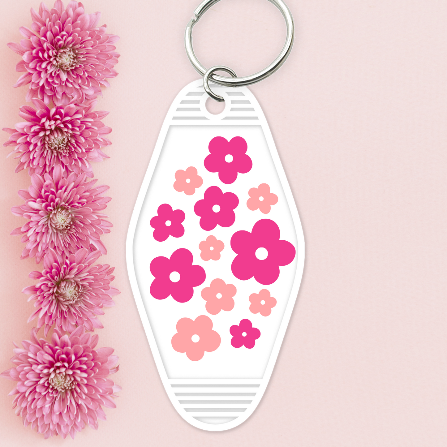 UV DTF Motel Keychain - Flowers - UVDTFKEY013