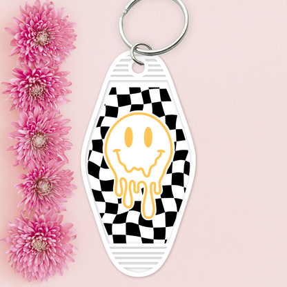 UV DTF Motel Keychain - Smiley Face - UVDTFKEY028