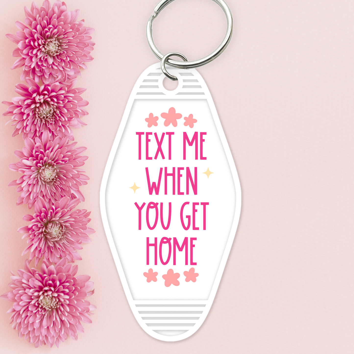 UV DTF Motel Keychain - Text Me - UVDTFKEY036