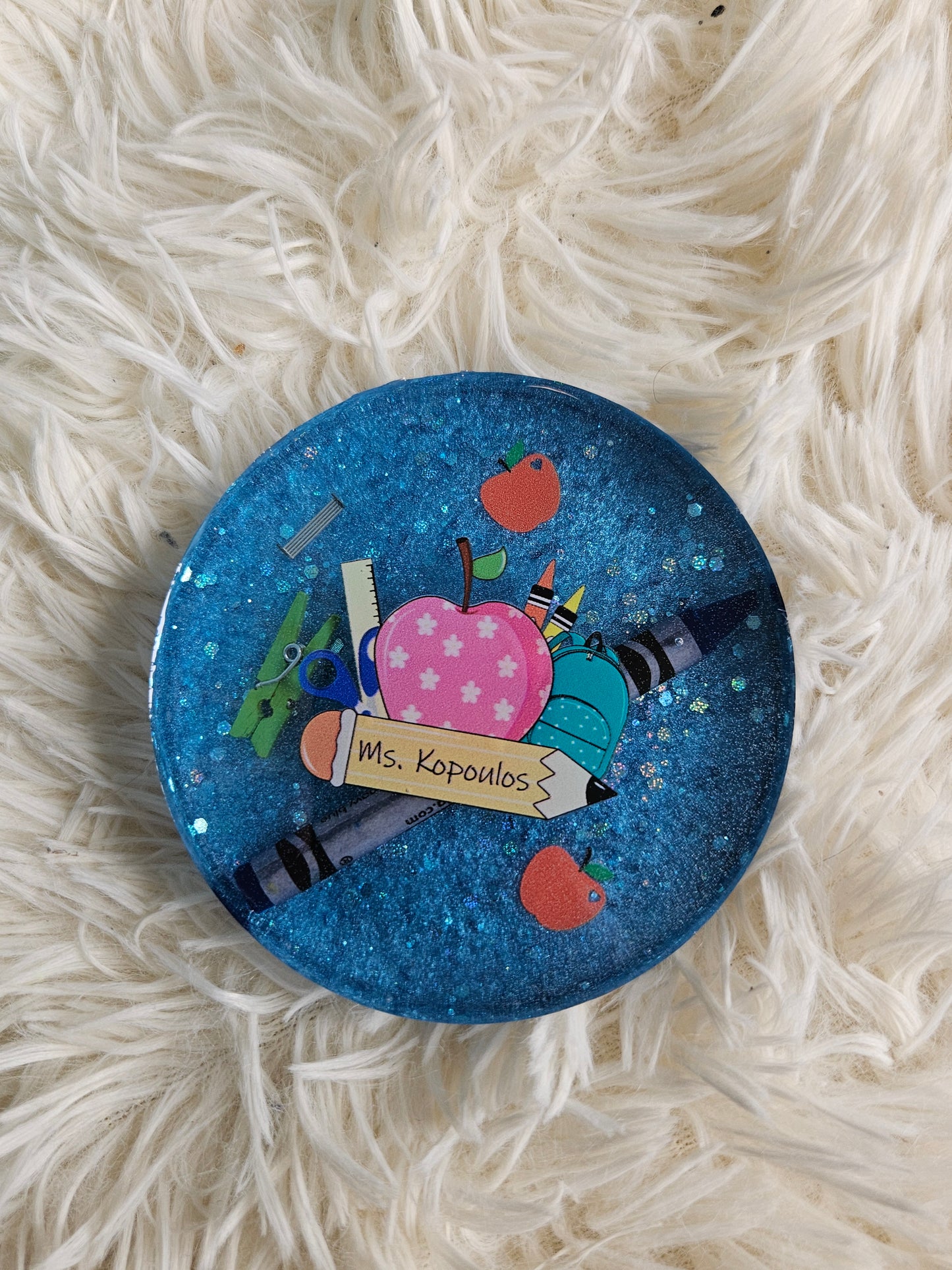 Custom Teacher Resin Coaster / Paper Weight