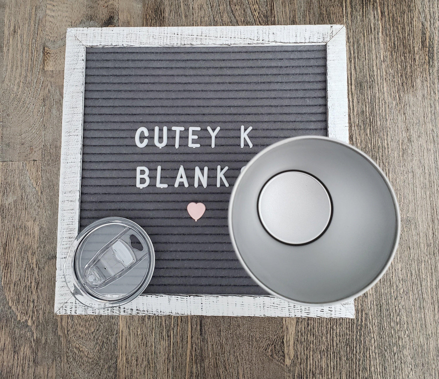 20oz White Sublimation Straight Tumbler with Slide Lid - Cutey K Blanks