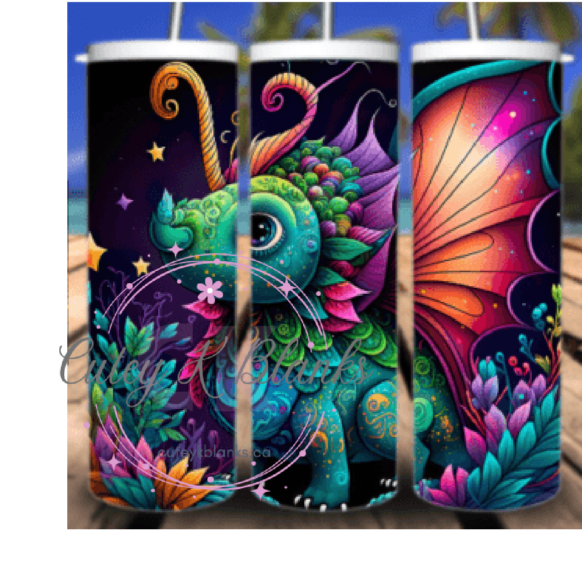 Tumbler Wraps  - Dragon - TW100027 - Cutey K Blanks