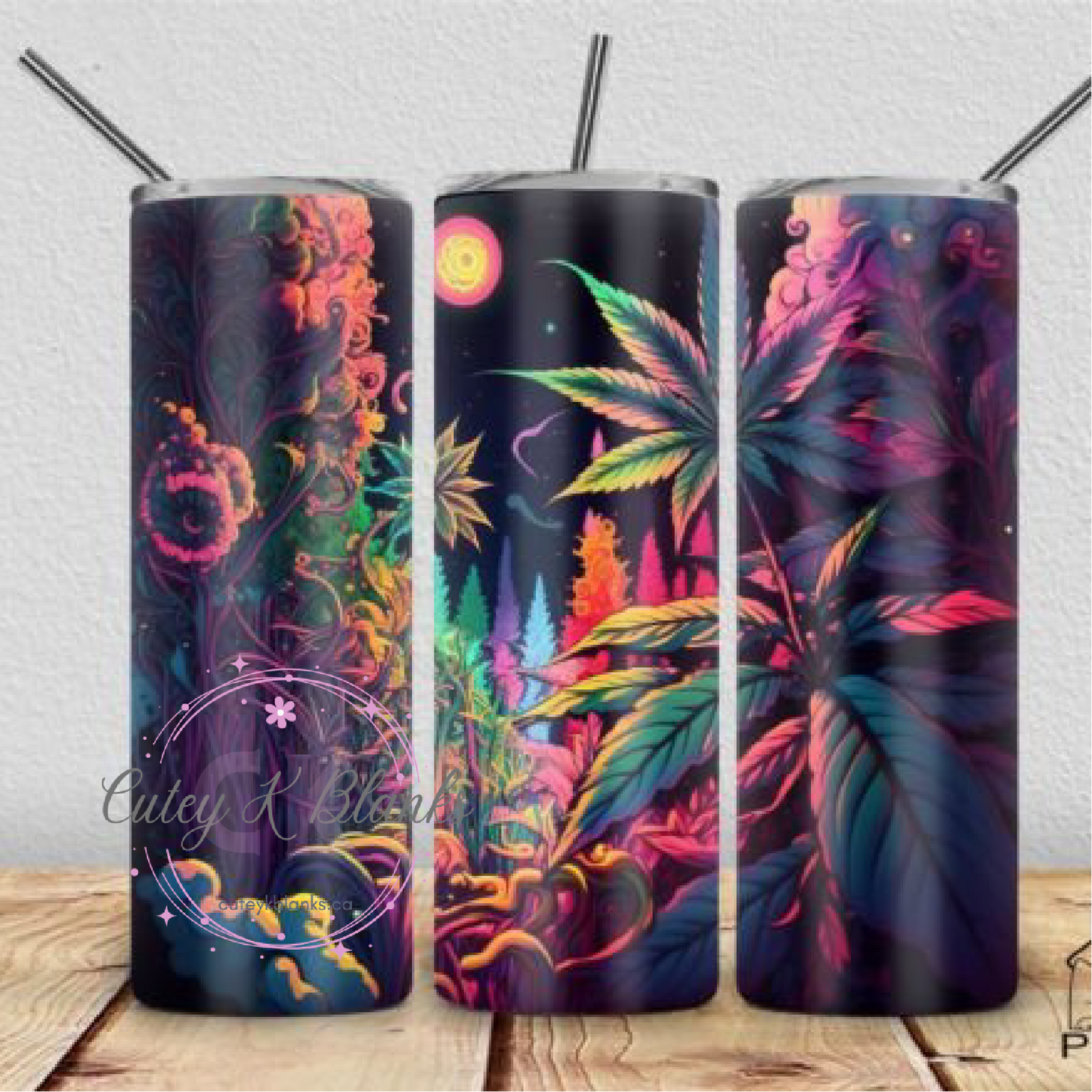 Tumbler Wraps  - Surreal Weeds - TW100029 - Cutey K Blanks