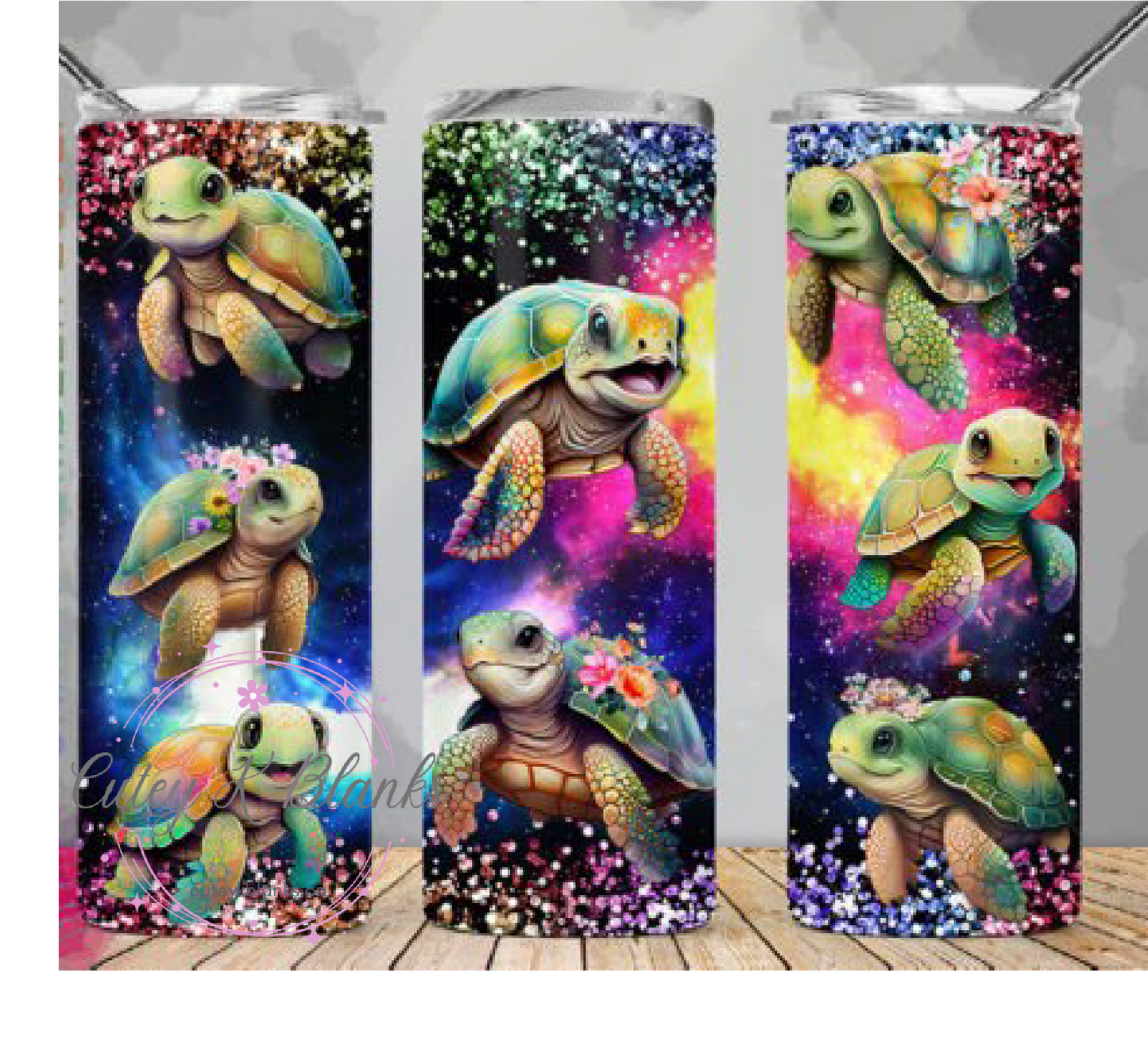 Tumbler Wraps  - Turtles - TW100032 - Cutey K Blanks