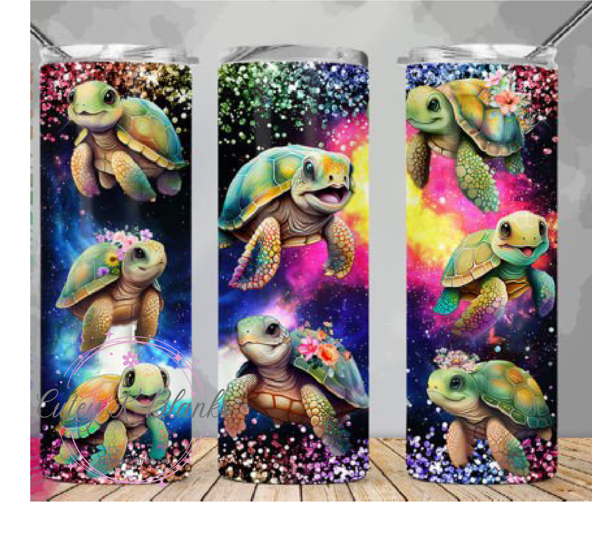 Tumbler Wraps  - Turtles - TW100032 - Cutey K Blanks