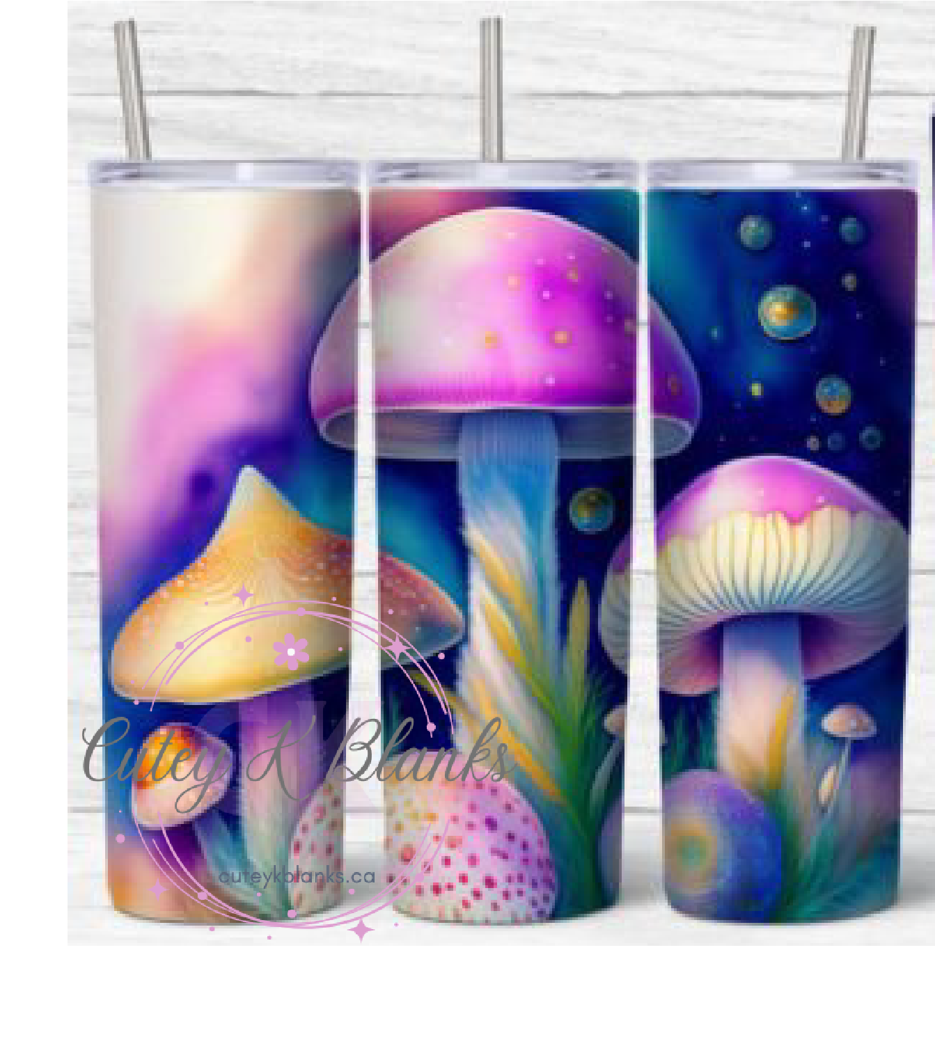 Tumbler Wraps  - Mushrooms - TW100036 - Cutey K Blanks