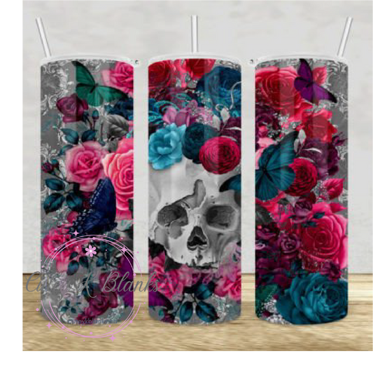 Tumbler Wraps  - Skulls - TW100037 - Cutey K Blanks