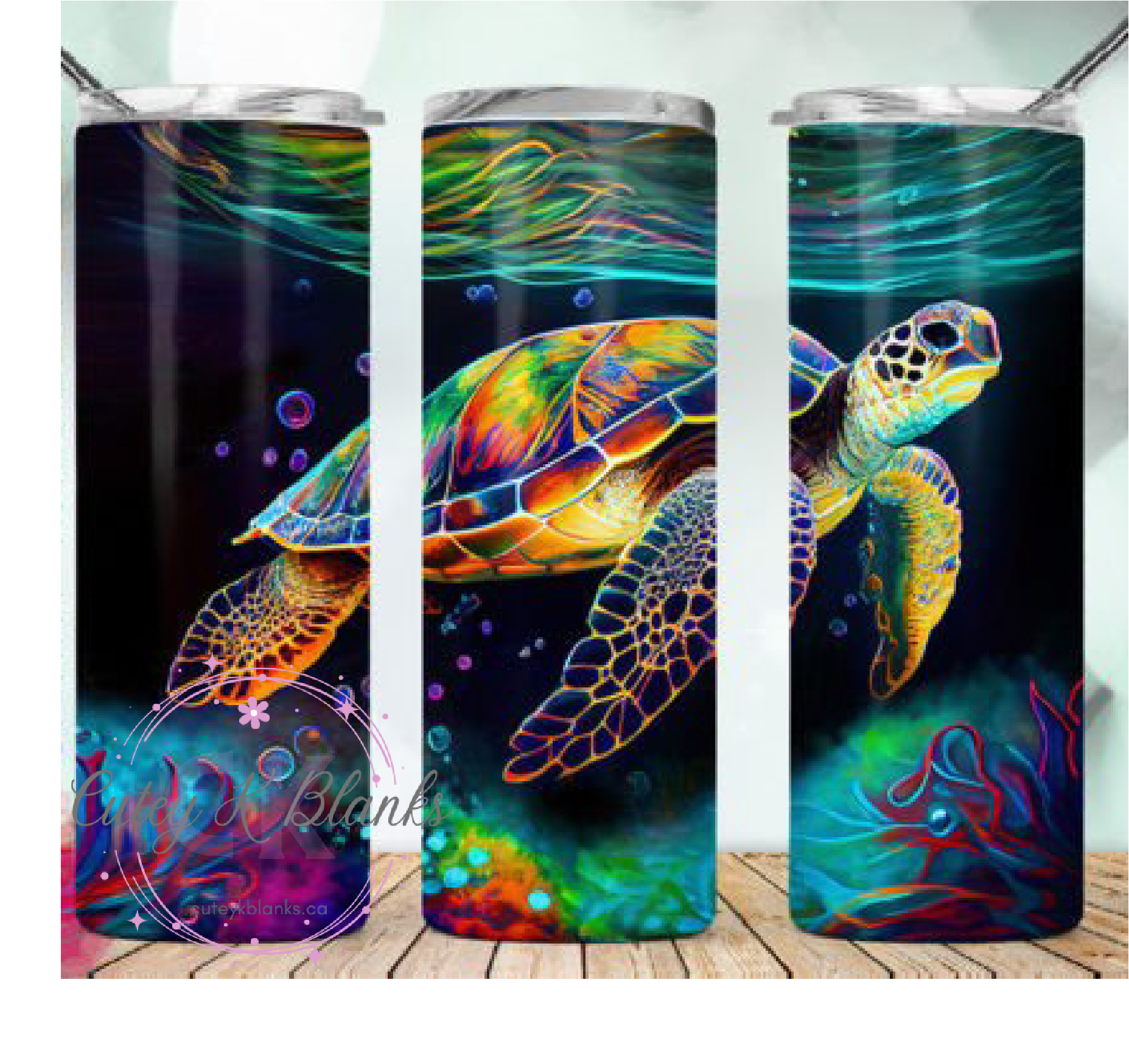 Tumbler Wraps  - Turtle - TW100040 - Cutey K Blanks