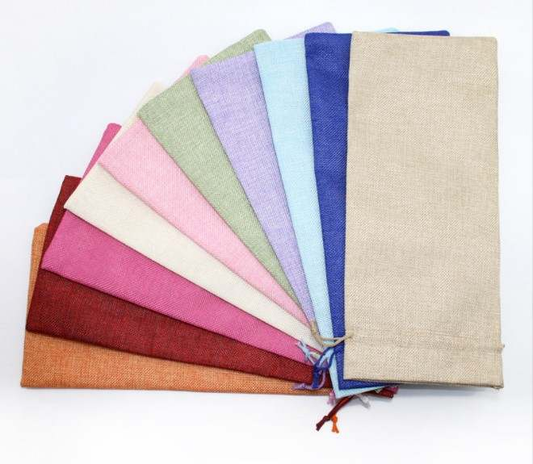 Burlap Wine Bags in 10 Colours - Cutey K Blanks