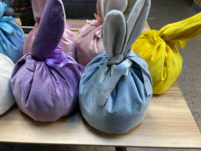 Easter Drawstring Velvet Bunny Ear Basket for Sublimation and HTV - Cutey K Blanks
