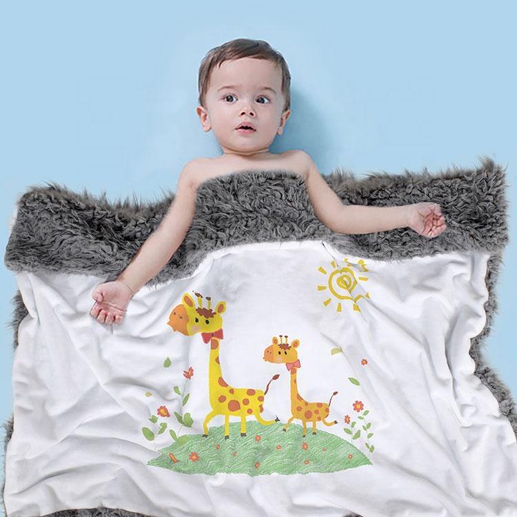 76*102cm Sublimation Blank Polyester Sherpa Baby Blankets - Cutey K Blanks