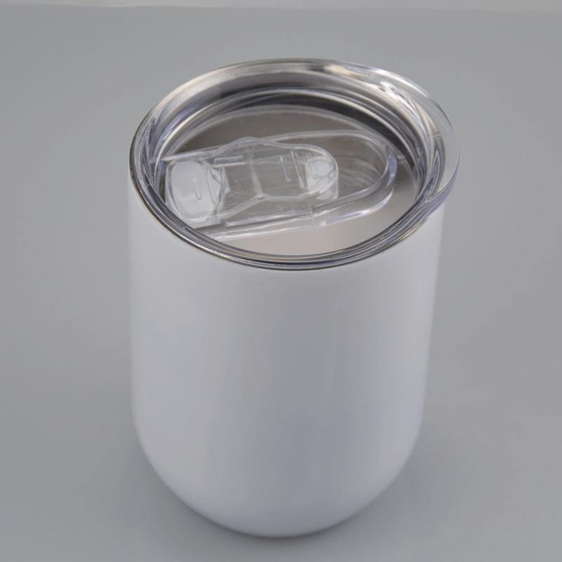 12oz White Straight Wine Sublimation Tumbler - Cutey K Blanks