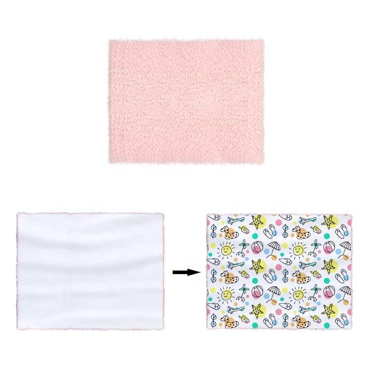 76*102cm Sublimation Blank Polyester Sherpa Baby Blankets - Cutey K Blanks