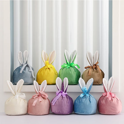 Easter Drawstring Velvet Bunny Ear Basket for Sublimation and HTV - Cutey K Blanks