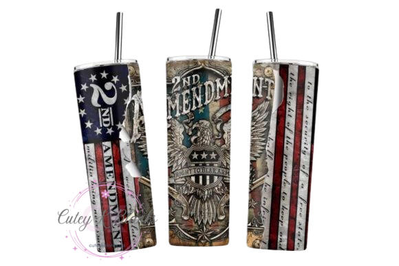 Tumbler Wraps  - Second Amendment Flag - TW100020 - Cutey K Blanks