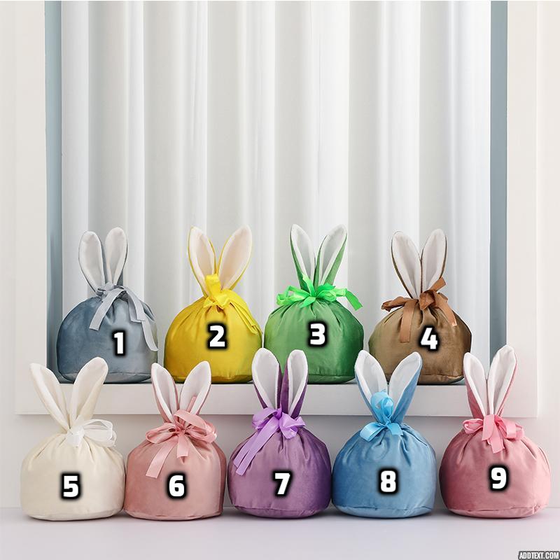 Easter Drawstring Velvet Bunny Ear Basket for Sublimation and HTV - Cutey K Blanks